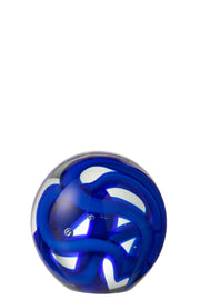 FERMACARTE GHIRLANDA VETRO BLU, MEDIO