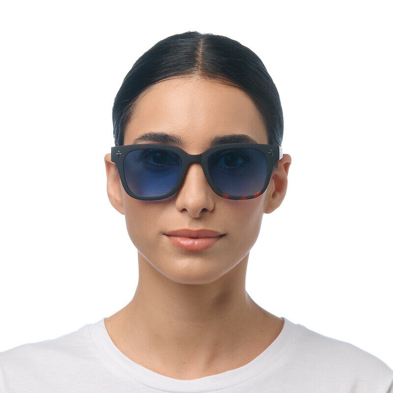 Occhiali da Sole Big Frame Giovanni Havana Black Lenti Blu OKKIA