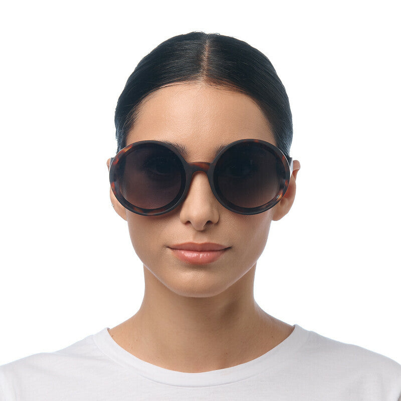 Occhiali da Sole Tondi Monica Round Classic Havana Lenti Verdi OKKIA
