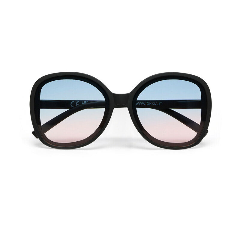 Occhiali da Sole Anna Nero Gradiente Blu Rosa OKKIA
