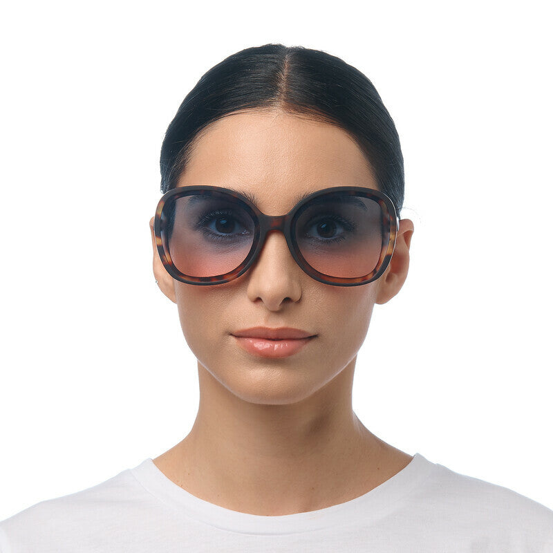 Occhiali da Sole Classic Havana lenti blu rosa OKKIA