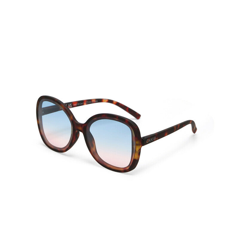 Occhiali da Sole Classic Havana lenti blu rosa OKKIA