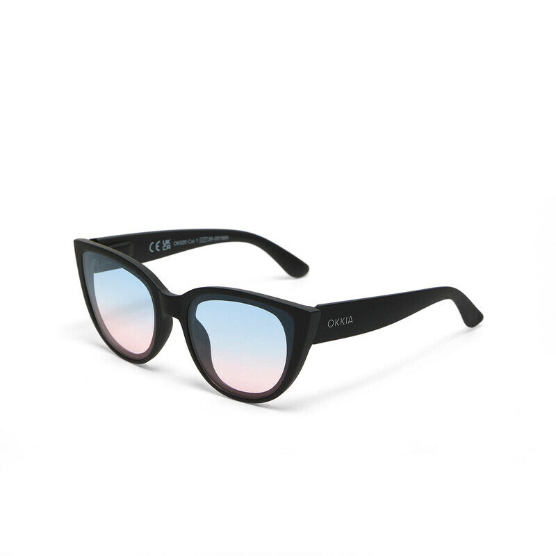 Occhiali da Sole Silvia Nero lenti blu/rosa OKKIA