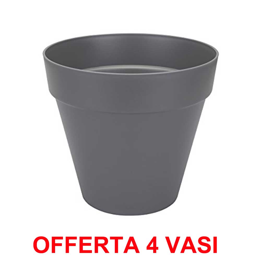 OFFERTA 4 VASO LOFT URBAN ROUND 20CM ANTRACITE