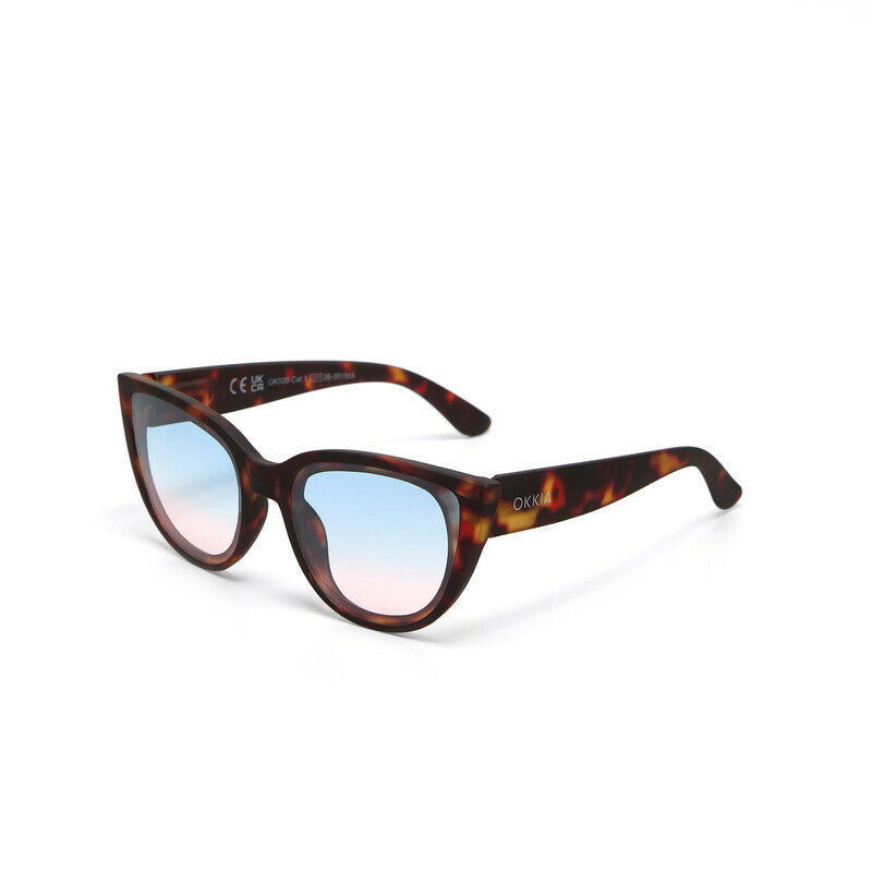 Occhiali da Sole Silvia Classic Havana lenti blu/rosa OKKIA