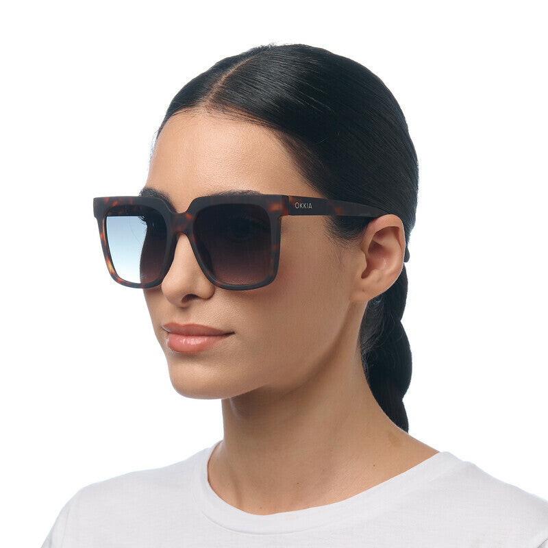 Occhiali da Sole Roma Classic Havana lenti verdi OKKIA
