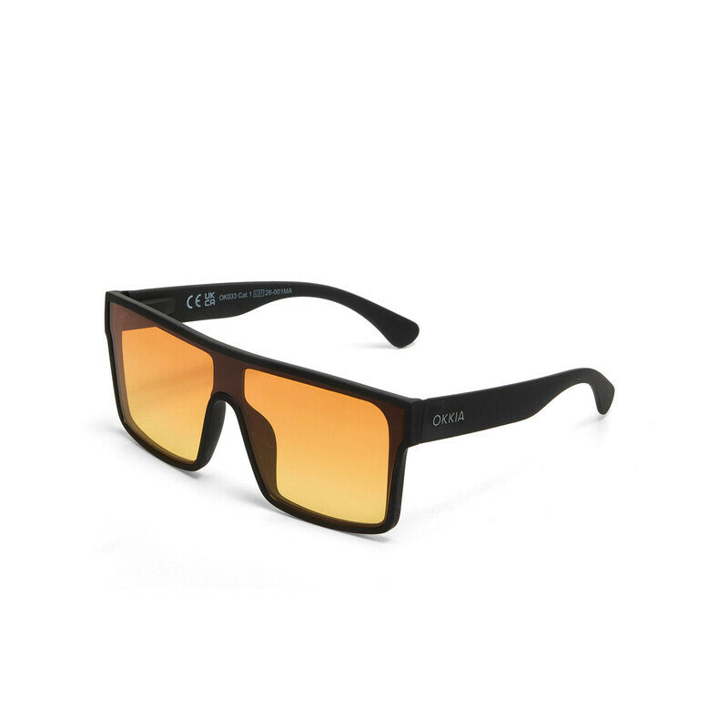 Occhiali da Sole Unisex Tokyo Nero Lenti Gialle OKKIA