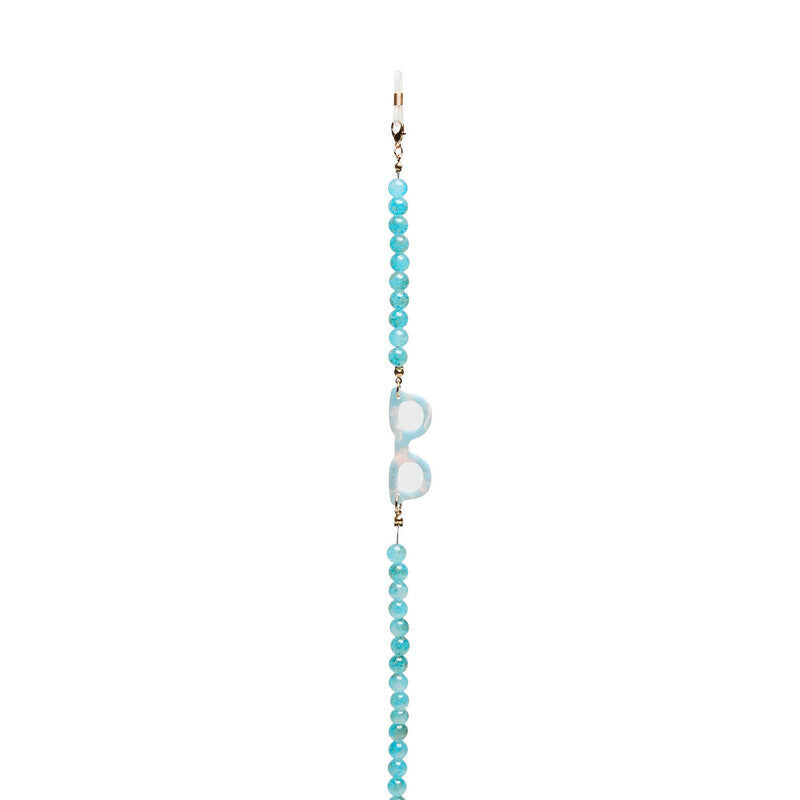 Collana per Occhiali Sfere Colorate Acquamarina OKKIA