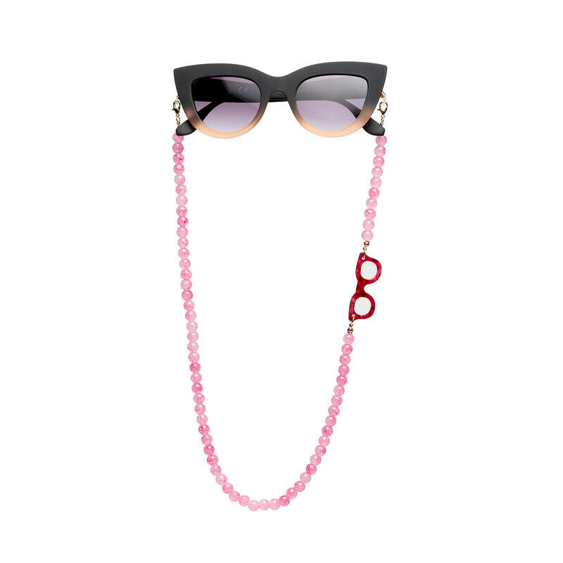 Catenina per Occhiali SPHÈRE COLORÉES Rose Quartz OKKIA