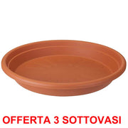 OFFERTA 3 SOTTOVASO UNIVERSAL SAUCER ROUND 30CM TERRA