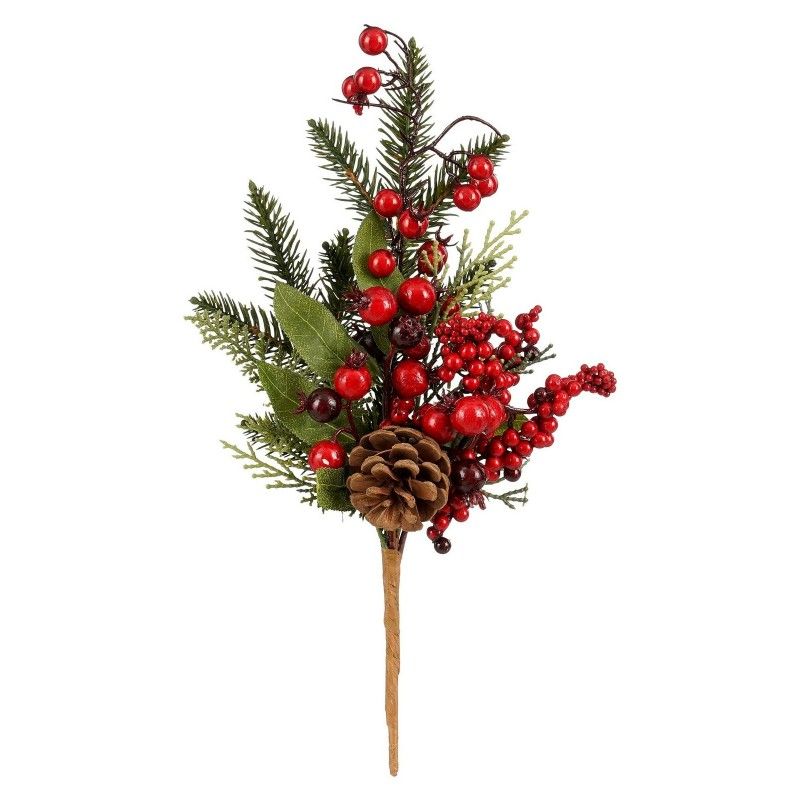 MICA Decorations Ramo con bacche rosse 35 cm, rosso (L35x13x8 cm)