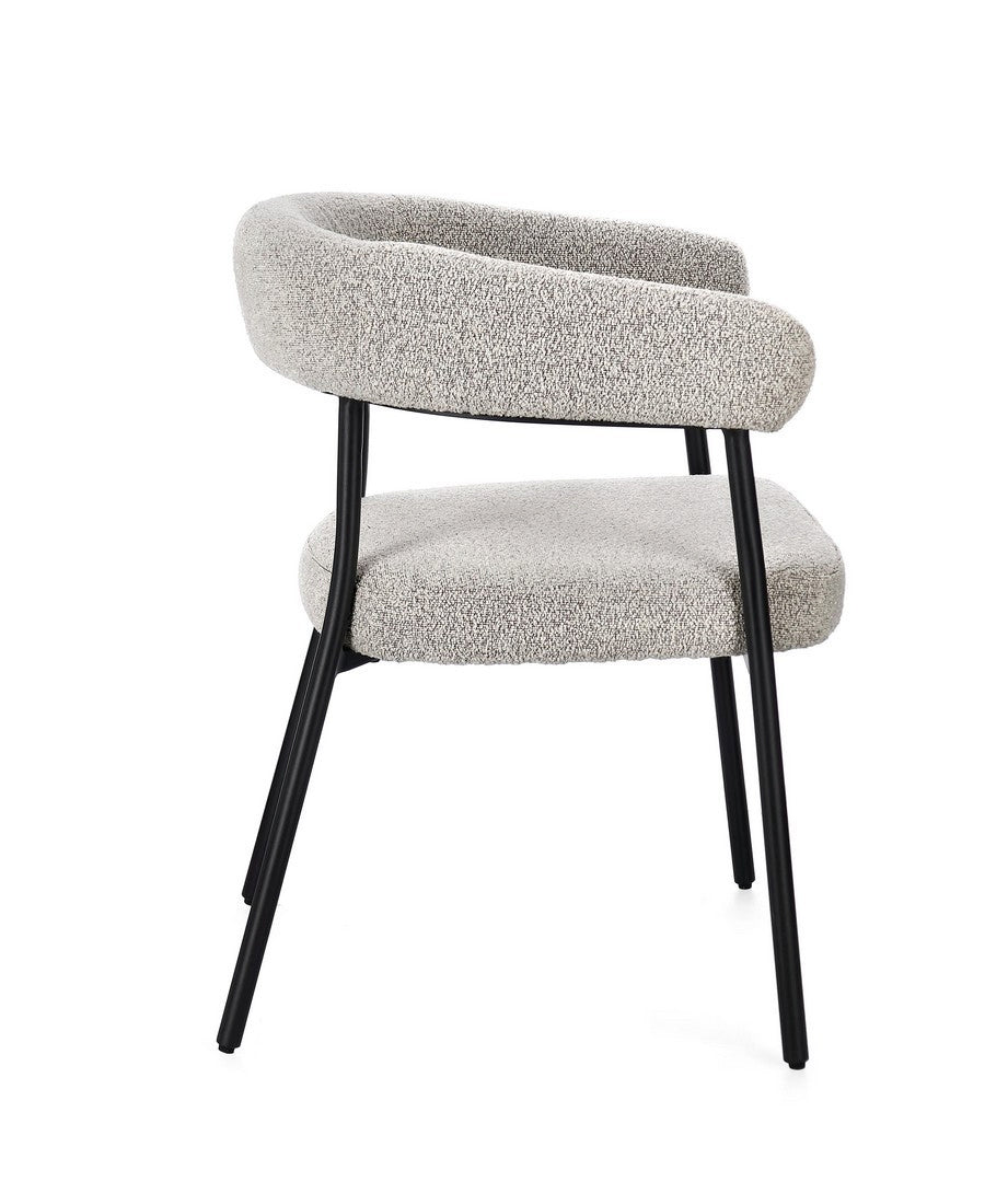 Sedia con braccioli Giaele 59.5x56.5x75.5cm Nero Tortora BIZZOTTO