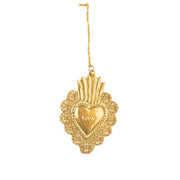 Cuore Dorato da Appendere 10x15cm