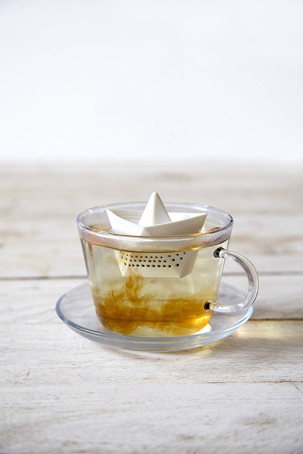 INFUSORE PER TE' BARCHETTA DI CARTA BIANCA 4.5X6.5X4 CM