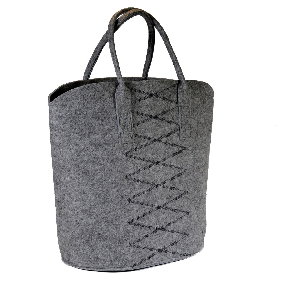 BORSA IN FELTRO GRIGIO CHIARO 55X27X47CM