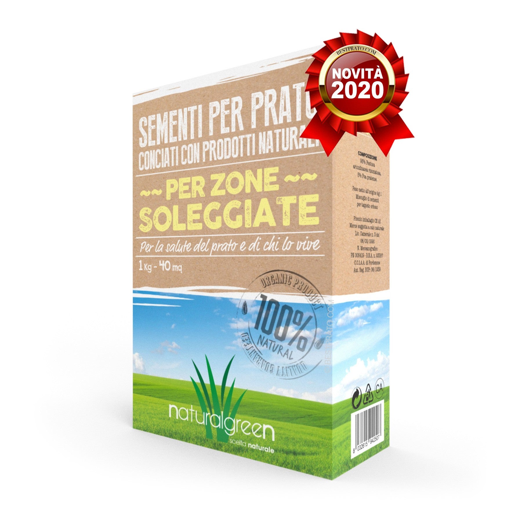 SEMENTI PER PRATO NATURALGREEN ZONE SOLEGGIATE 1KG