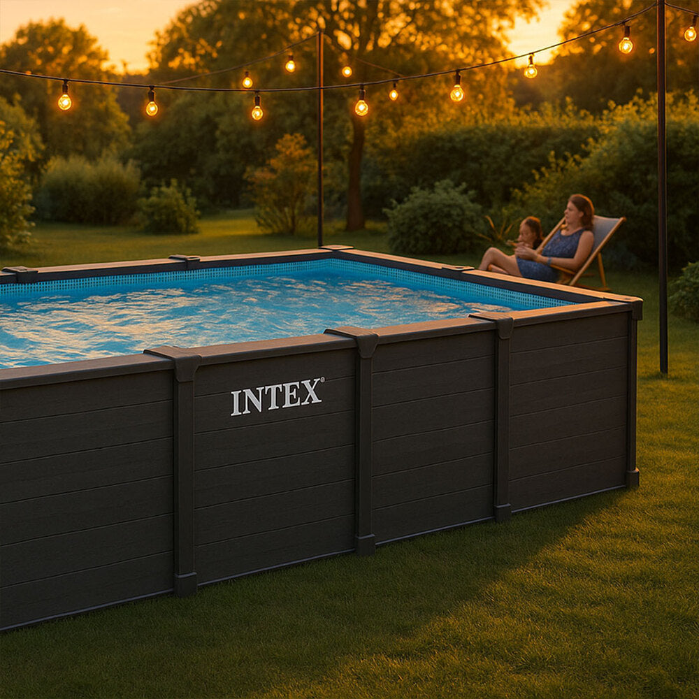 Piscina Graphite 600x300x124 cm Grigio Grafite INTEX