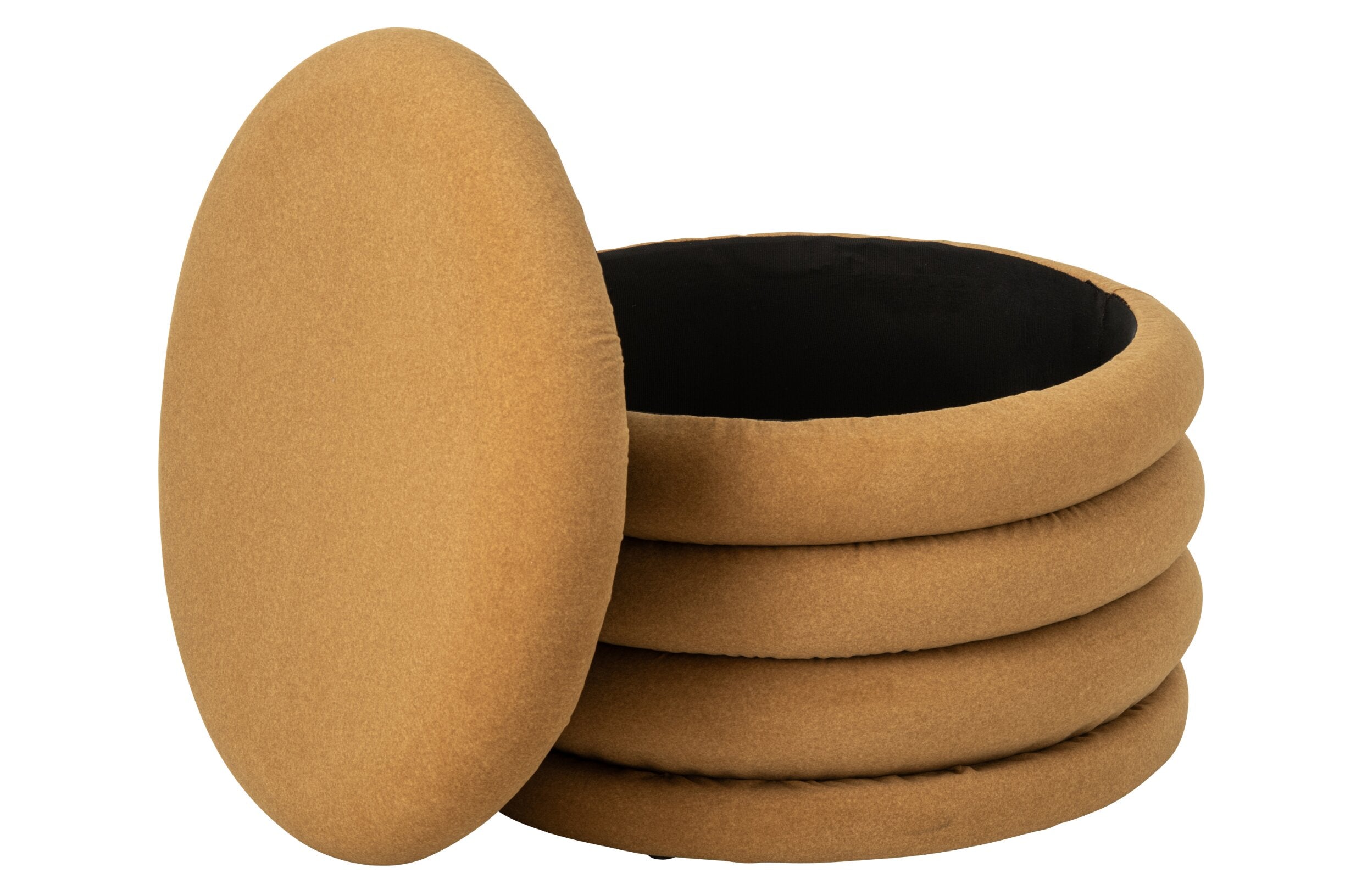 Pouf Mich Compensato Tessuto Ocra 59x59x40 cm 8.90kg