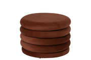 Pouf Mich Compensato Tessuto Ruggine D59x40cm