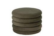 Pouf Mich Compensato Tessuto D59cm H40cm Verde Scuro