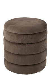 Pouf con Coperchio Mdf D41.5xH47.5cm Taupe