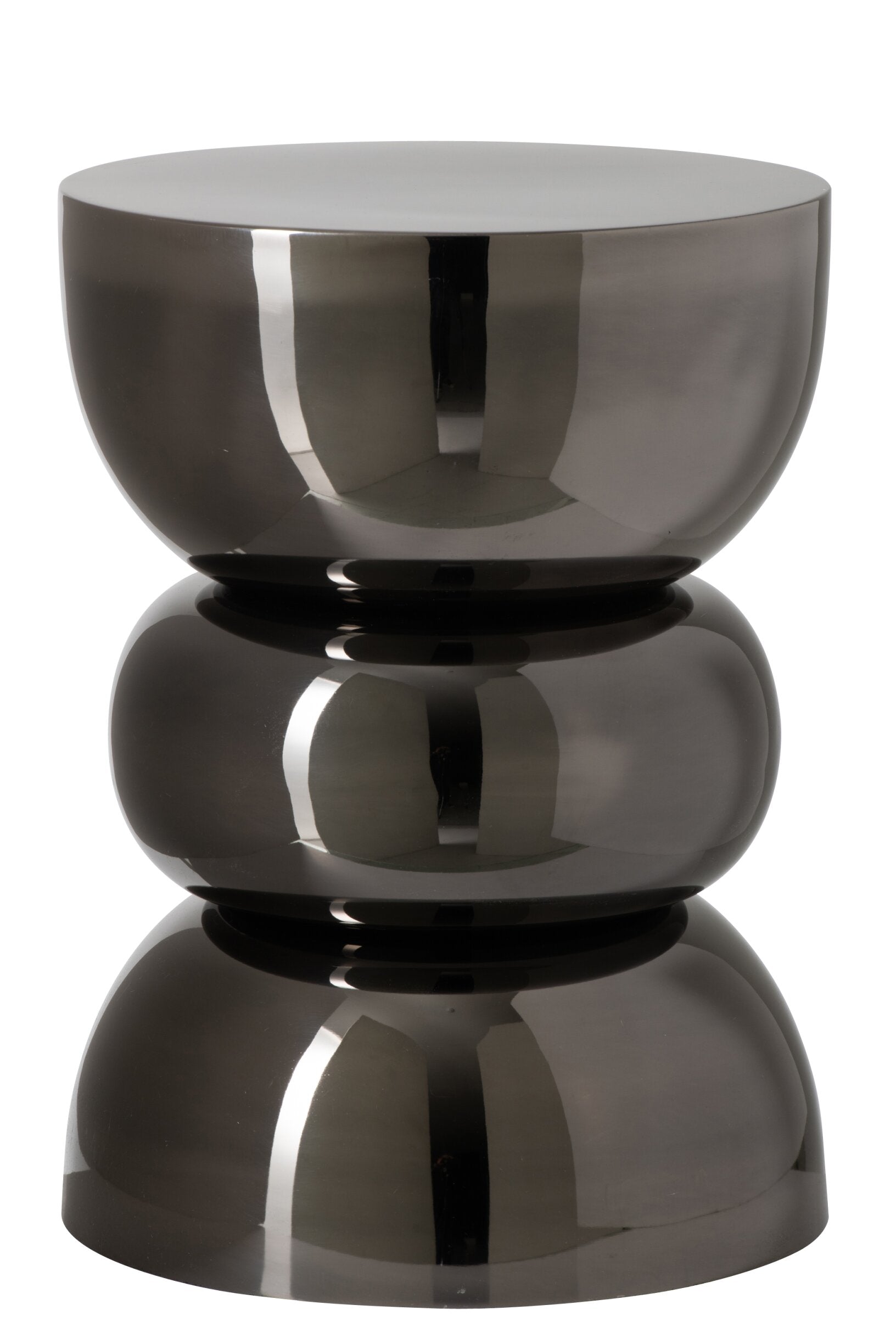 Tavolino Chrome Ferro Nero H43.5cm D32cm Peraga Christmas