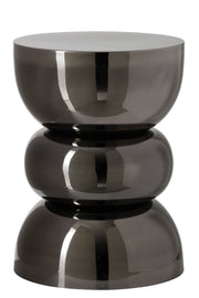 Tavolino Chrome Ferro Nero H43.5cm D32cm Peraga Christmas