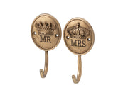 Attaccapanni Mr & Mrs Peltro Oro Assortimento Di 2 12.5 cm Peraga Christmas