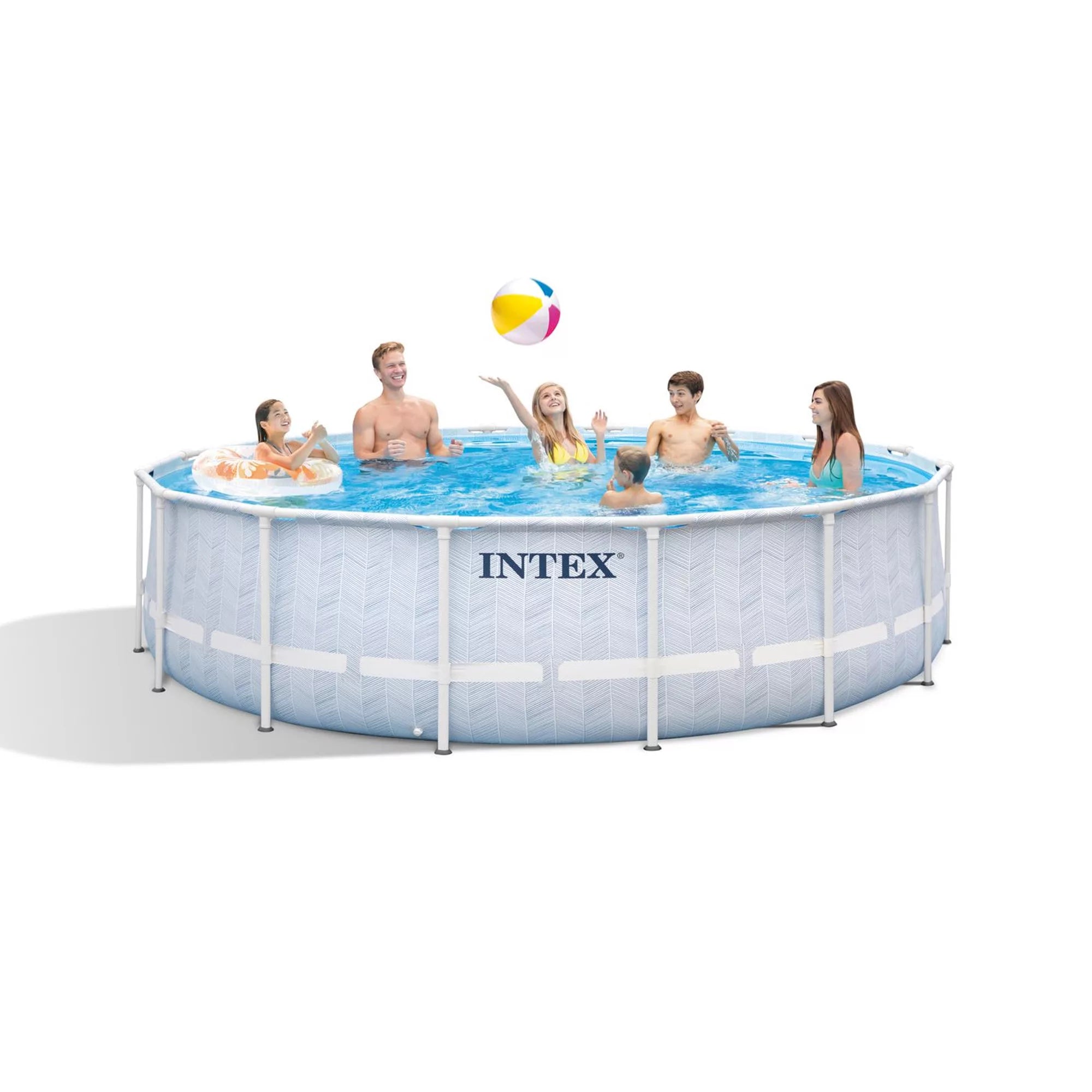 Intex Piscina Rotonda Prisma Frame Chevron 488cm x 488cm x 122cm