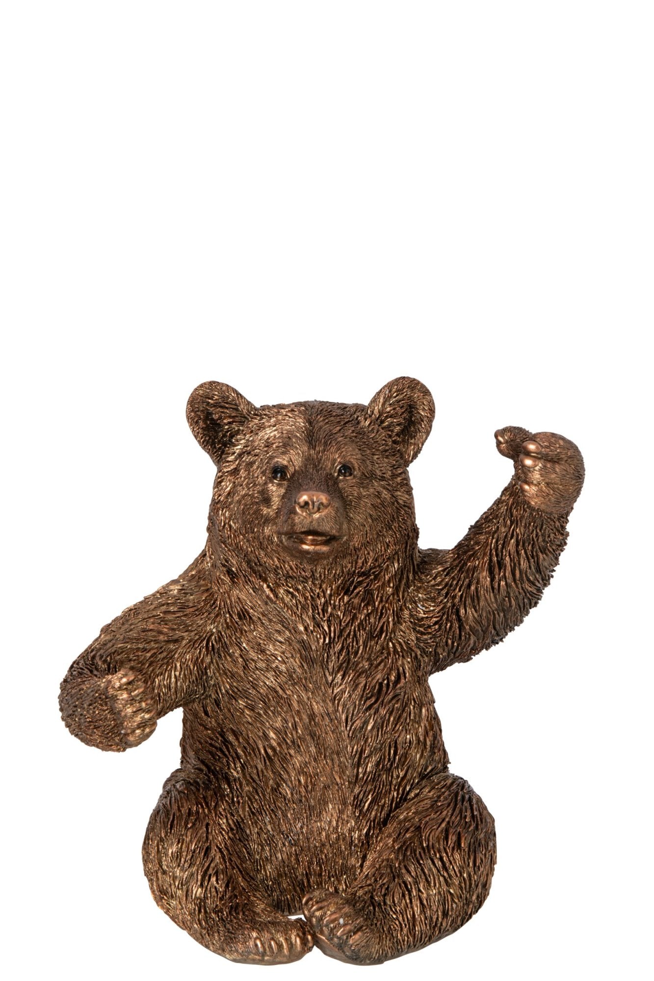 Orso Bottiglia Di Vino Resina Rame 23.5 cm 1.5 kg Peraga Christmas