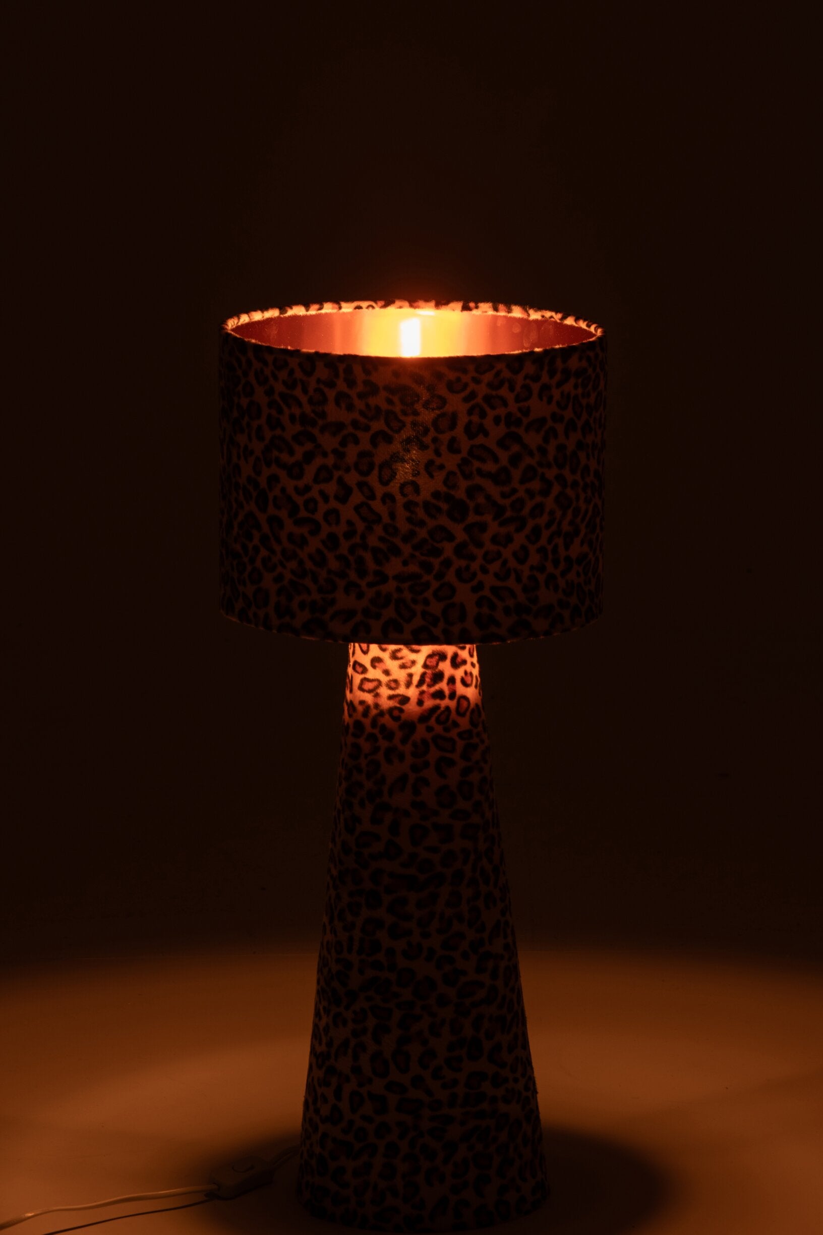 Lampada Da Tavolo Leopardo Panno Multi Medium 70 cm Peraga Christmas