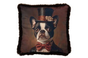 Cuscino Bulldog Cappello Marrone Peraga Christmas