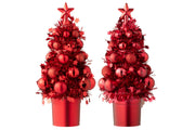Albero di Natale Palline Polistirene 20.5 cm Rosso Peraga Christmas