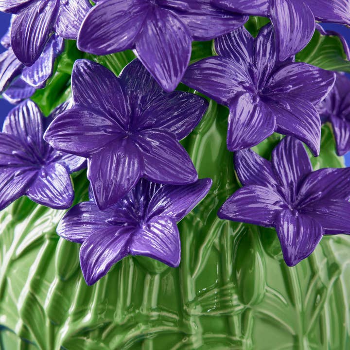 Vaso Verano in Ceramica 26.5 x 35.5 cm Verde e Viola PERAGA HOME
