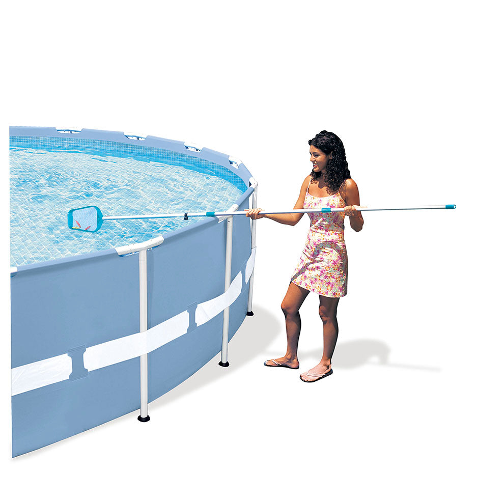 KIT PER PULIZIA PISCINA  CON MANICO TELESCOPICO DA 239CM