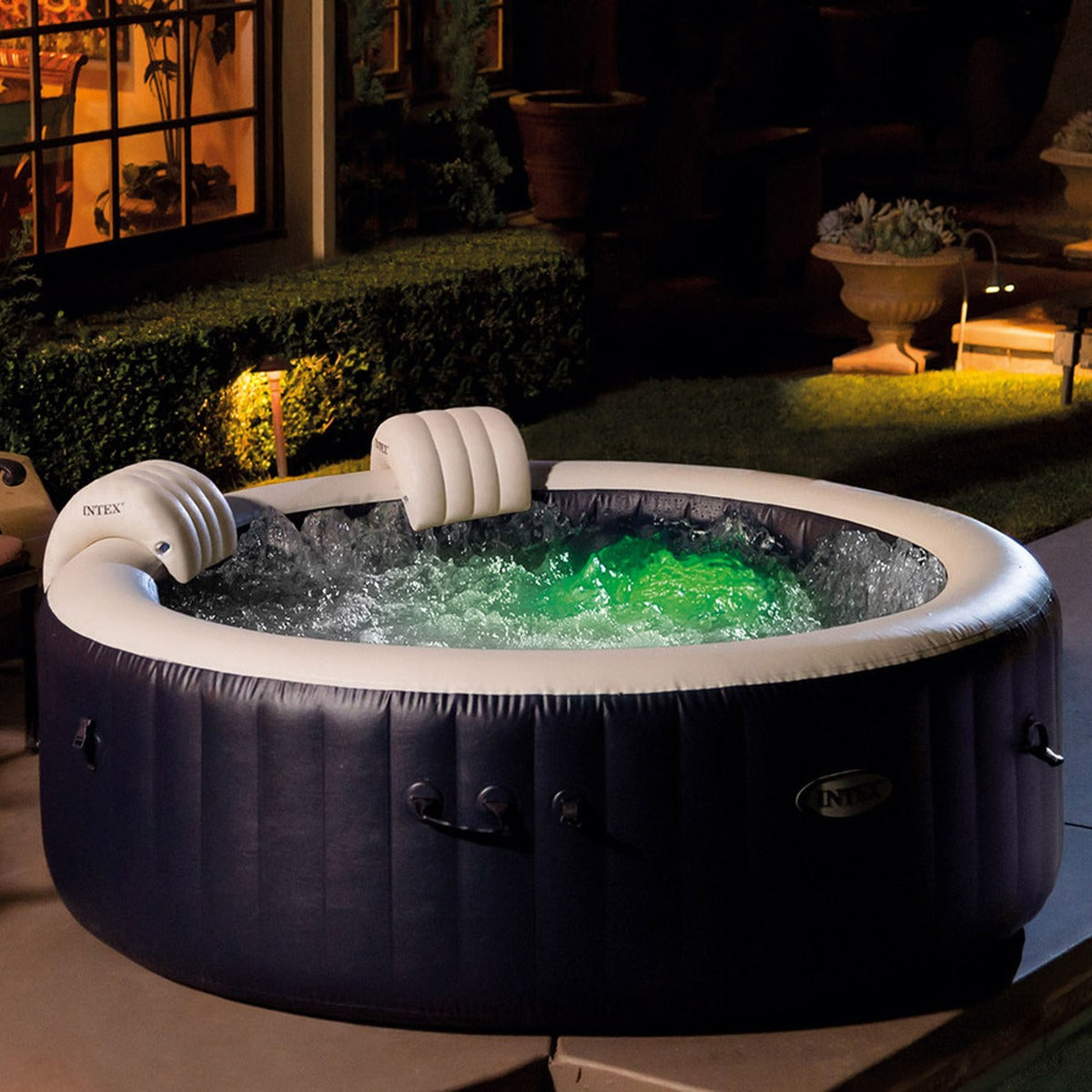 PISCINA SPA IDROMASSAGGIO BUBBLE MASSAGE BLU NAVY 4 POSTI 196 X 196 X 71 CM