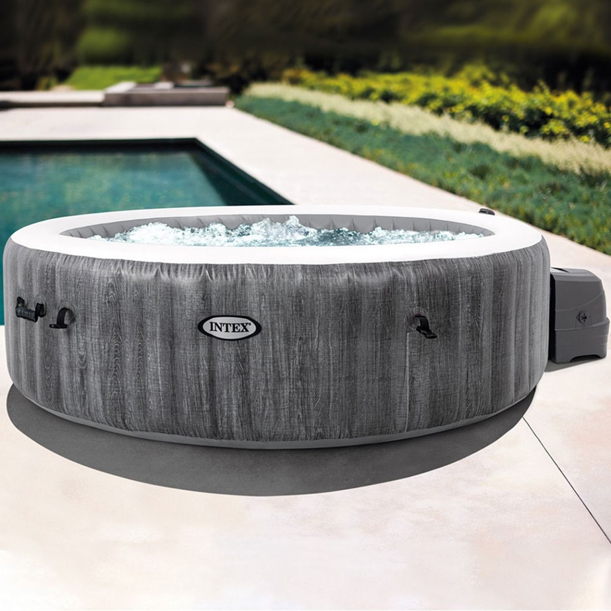 IDROMASSAGGIO INTEX PURE SPA GREYWOOD DELUXE - 216 X 71 CM 6 POSTI