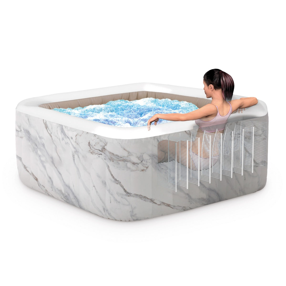 PISCINA SPA IDROMASSAGGIO CALACATTA DUAL ZONE 4 POSTI 211 X 211 X 71 CM