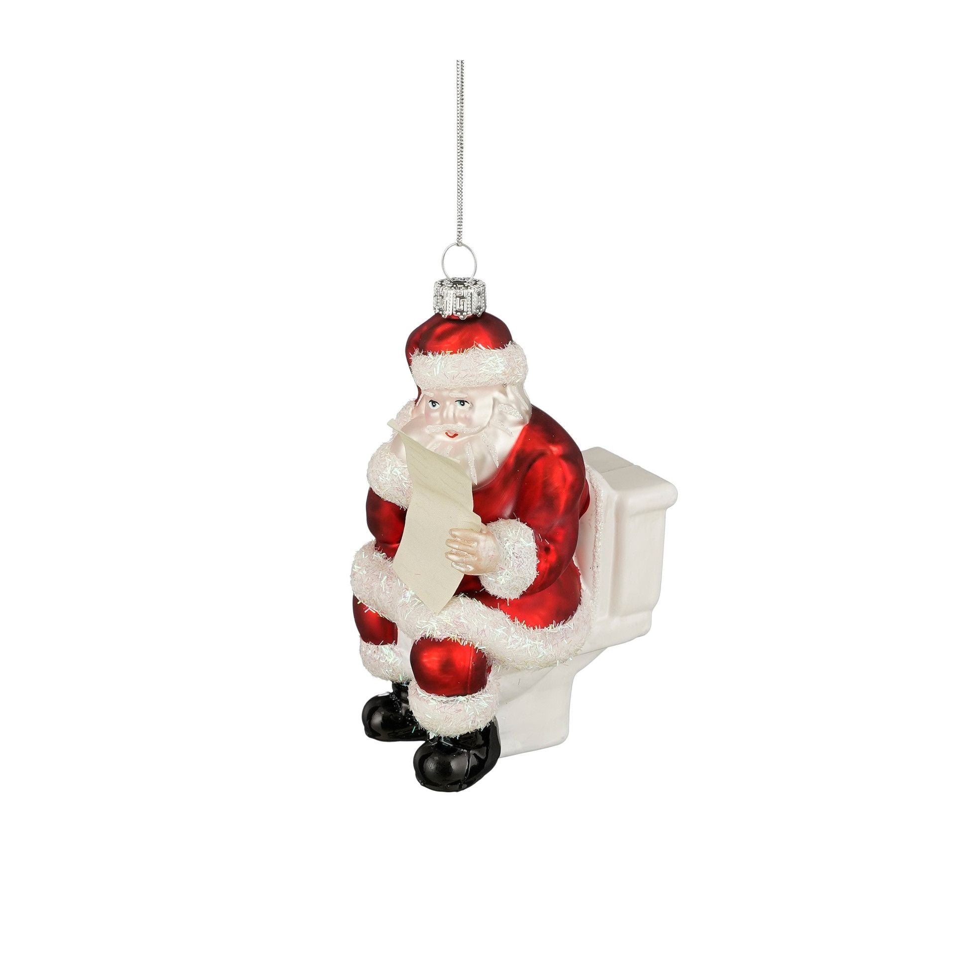 Pendente Babbo Seduto 9,5x5x11 cm Rosso