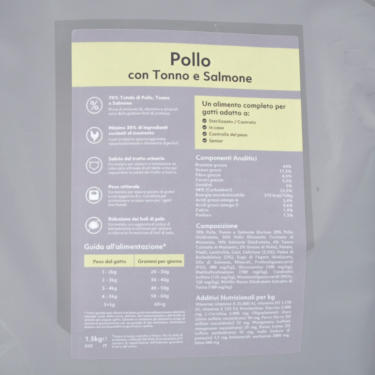 CROCCHETTE PERAGA PER GATTO ADULTO STERILIZZATO 1,5KG POLLO/TONNO/SALMONE