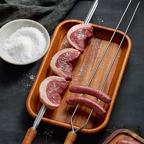 SPIEDO CHURRASCO 75CM A DUE PUNTE
