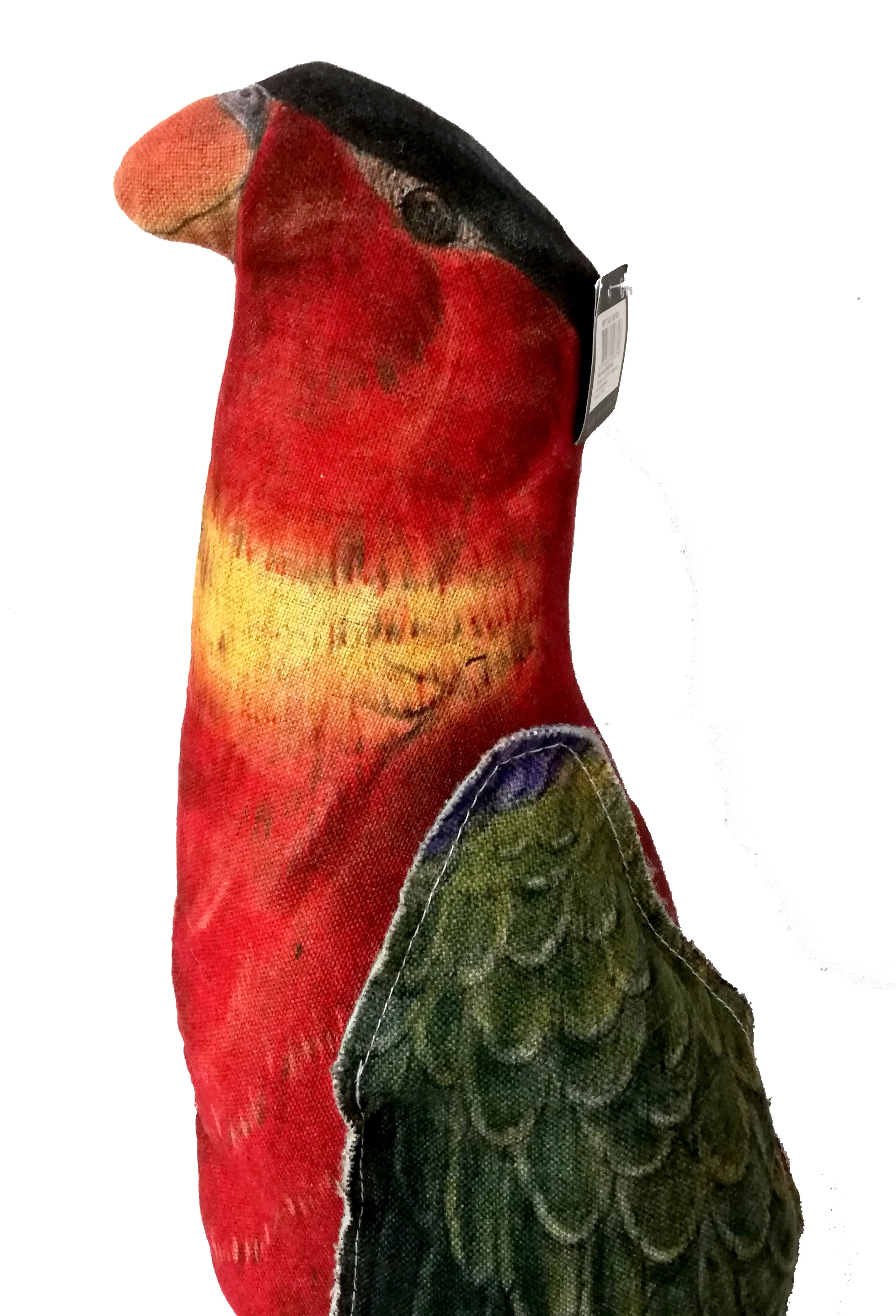 CUSCINO A FORMA DI PAPPAGALLO 80X25 CM ROSSO