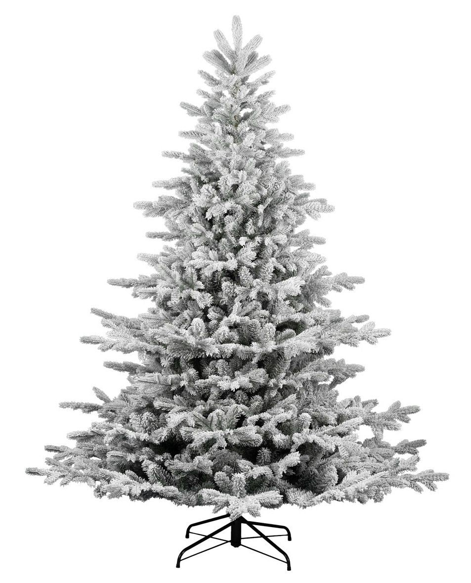 Albero di Natale Abete Maiorca floccato 180 cm Innevato