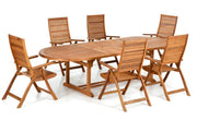 OFFERTA SET DA PRANZO TAVOLO ALL. 200/290X110 CM TEXAS+6 POLTRONE