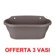 OFFERTA 3 VASO CORSICA WALL BASKET 39CM TAUPE
