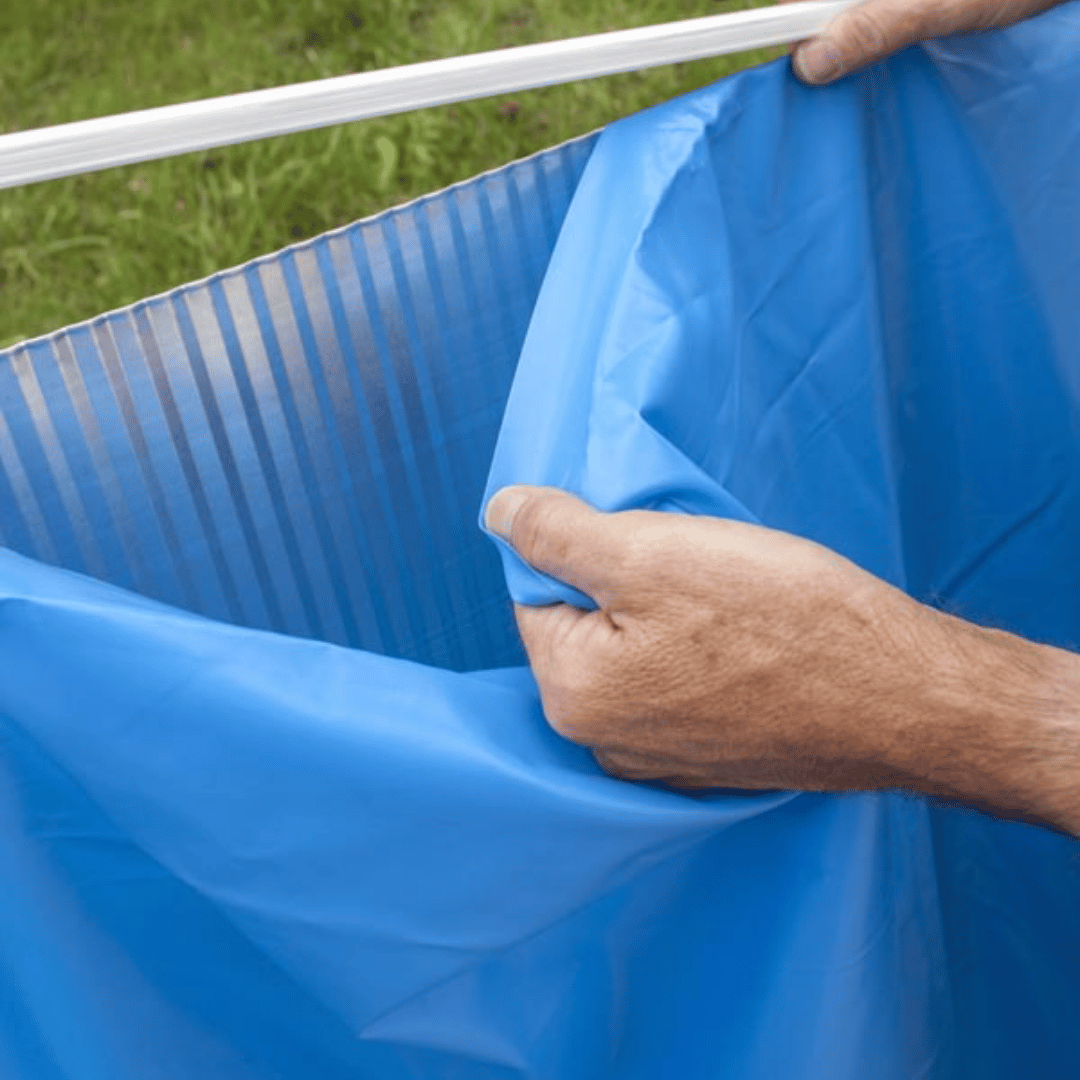 LINER PER PISCINE IN ACCIAIO OVALI BLU - 40/100 - 730 X 375 X 120 CM