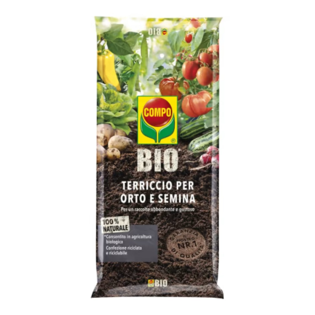 COMPO BIO TERRICCIO PER ORTO E SEMINA 10LT