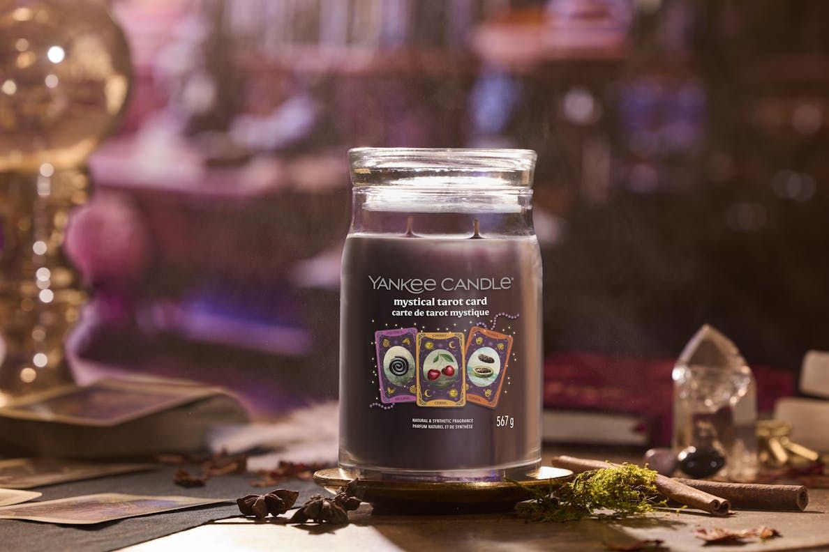 YANKEE CANDLE Giara Grande in vetro Signature Mystical Tarot Card