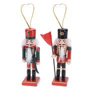 Set 2 pendenti schiaccianoci natalizi 12cm - multicolore