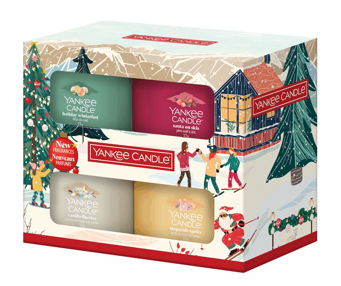 YANKEE CANDLE Confezione regalo 4 candele mini in vetro